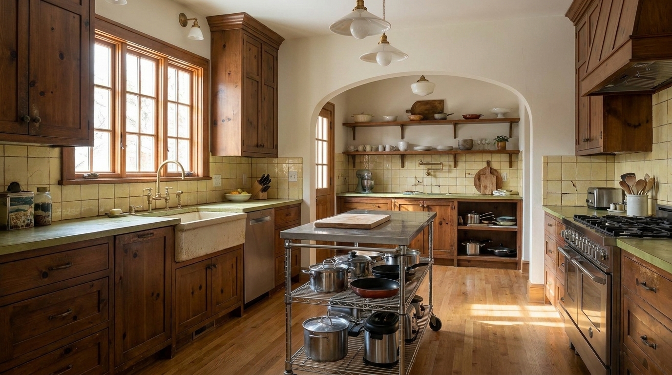 Historic kitchen before